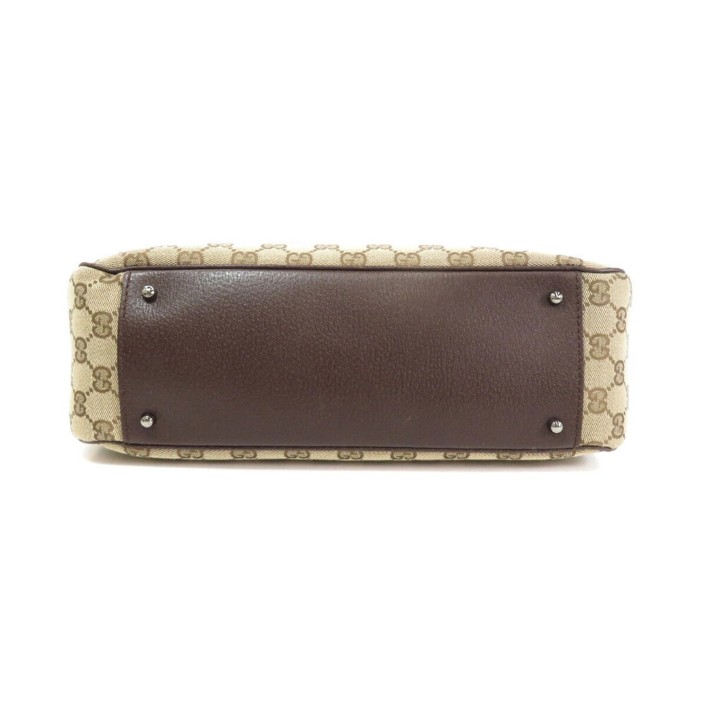 Gucci GG canvas shoulder bag brown leather - Picture 4 of 11